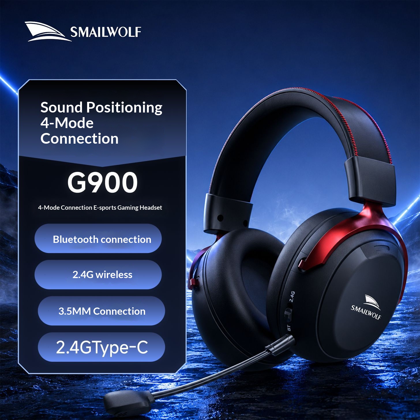 Gaming Headset 7.1 - G900 Wireless Gaming Headset 53mm Driver,