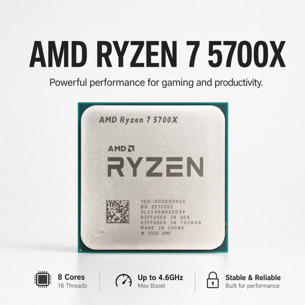 7NM AMD Ryzen 7 5700X AM4 CPU  - đánh giá và giá Amd Cpu Ryzen 7