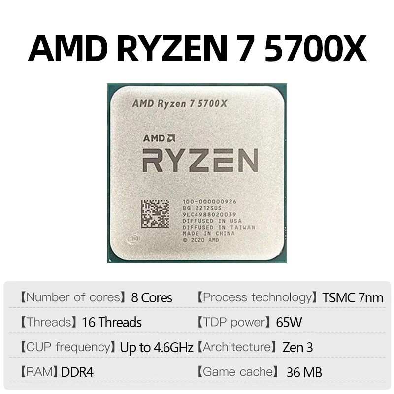 AMD Ryzen 7 5700X Gaming Deskt - đánh giá và giá Amd Cpu Ryzen 7