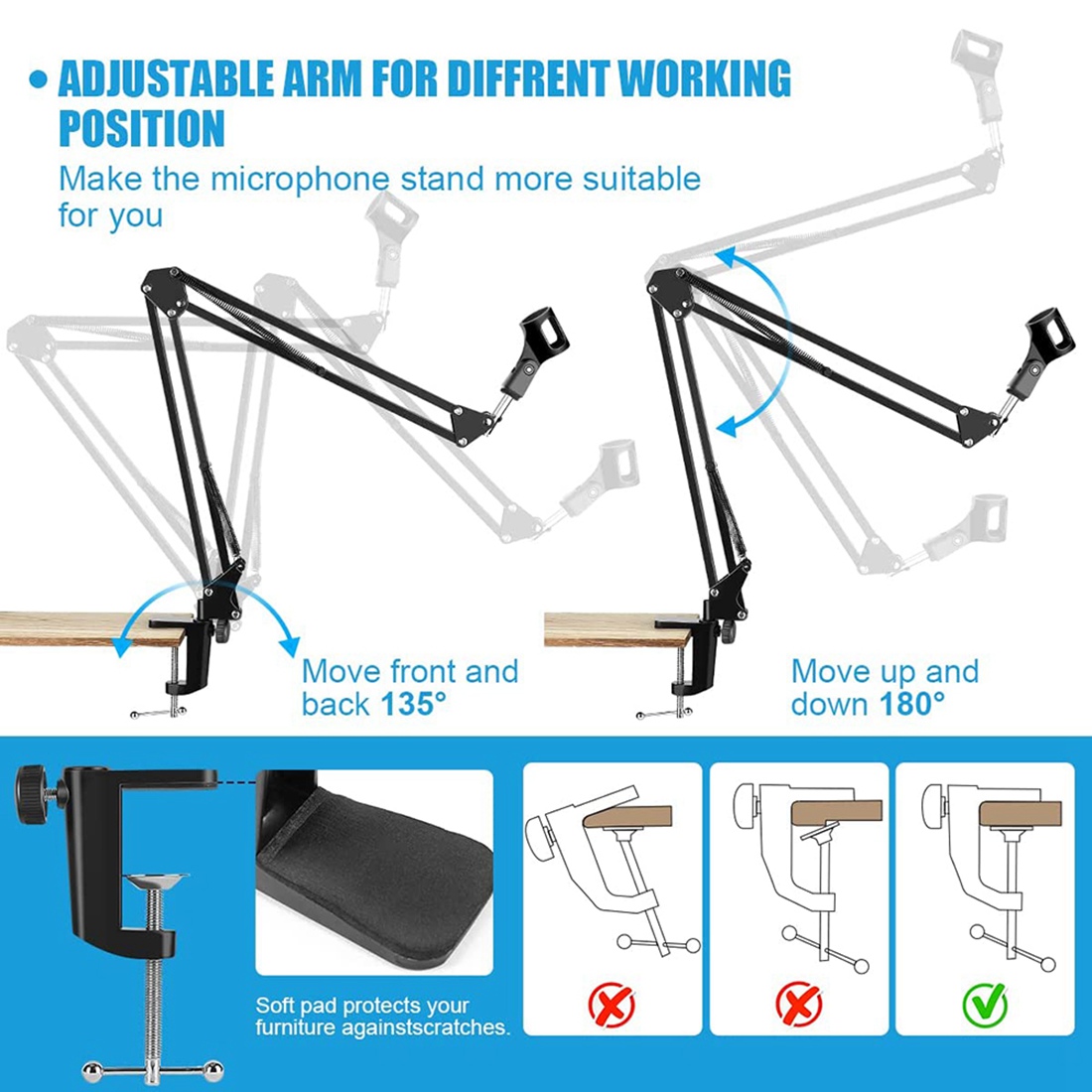 NALFI-Microphone Stand,Adjusta - đánh giá và giá Microphone Arm Boom