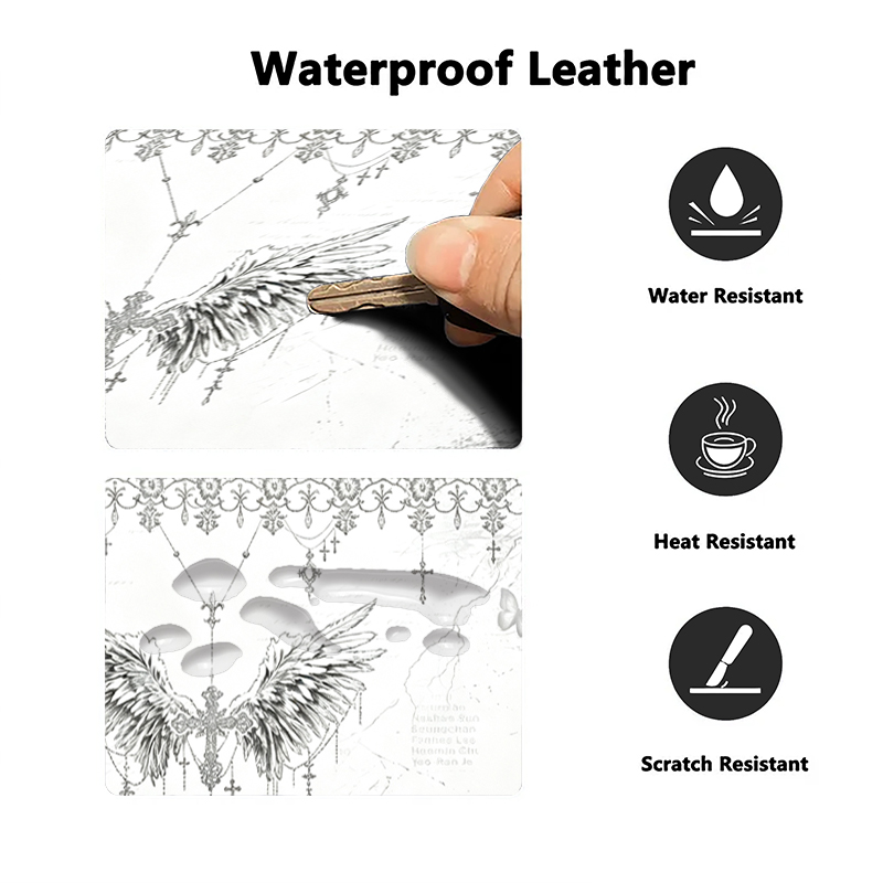 Leather Mousepad Black White A - đánh giá và giá Esports Gaming Mousepad