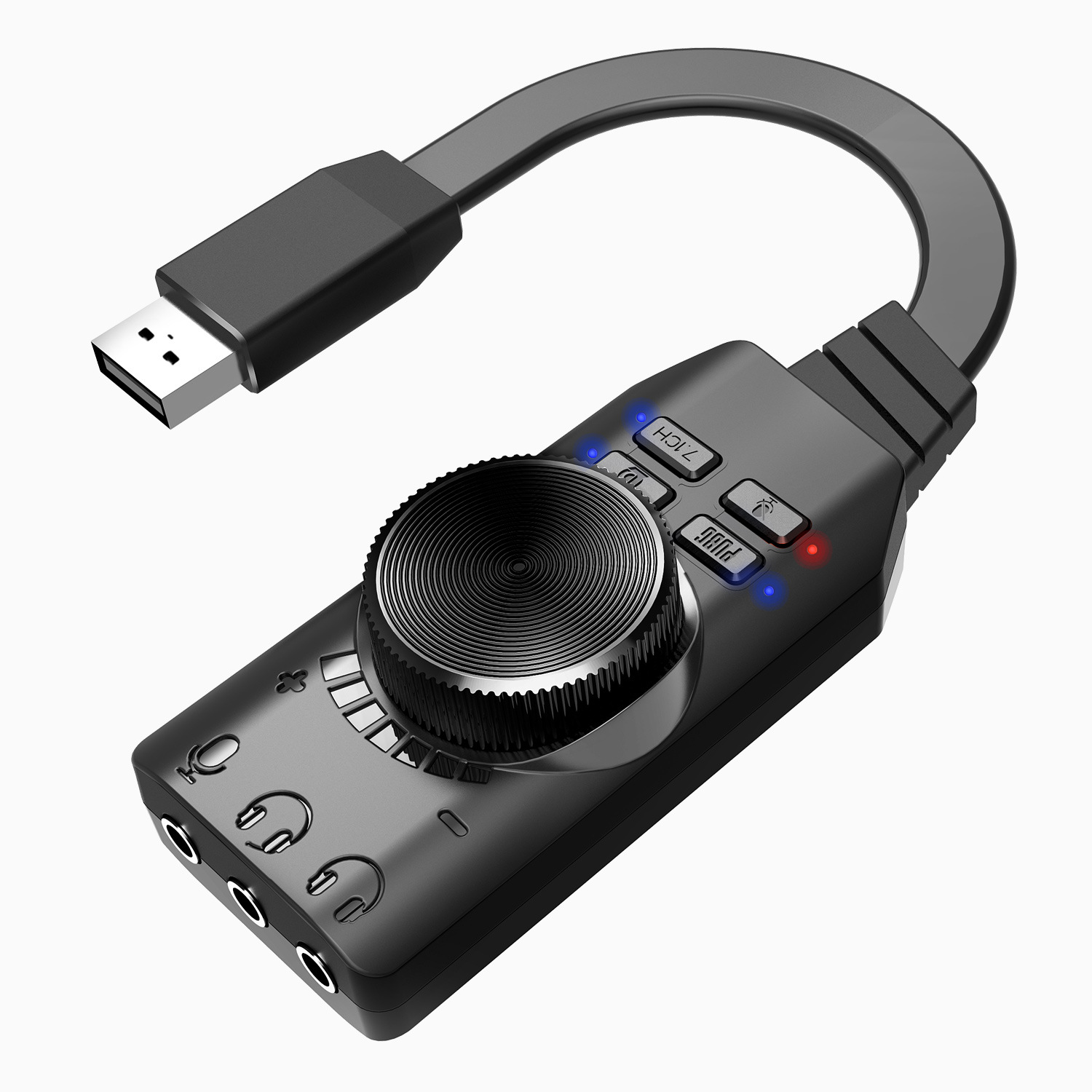 3.5mm 7.1 Channel USB Adapter  - đánh giá và giá Gaming Headset 7.1